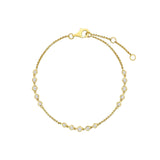 Goldhive-Multi Diamond Bezel Bracelet-Bracelets-14k Yellow Gold, Diamond-Blue Ruby Jewellery-Vancouver Canada