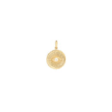 Goldhive-Sunburst Evil Eye Charm-Necklaces-14k Yellow Gold, Diamond-Blue Ruby Jewellery-Vancouver Canada