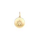 Goldhive-Diamond Star Locket Charm-Necklaces-14k Yellow Gold, Diamond-Blue Ruby Jewellery-Vancouver Canada