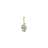 Goldhive-Teardrop Halo Charm-Necklaces-14k Yellow Gold, Moonstone, Diamond-Blue Ruby Jewellery-Vancouver Canada