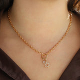 Goldhive-Teardrop Halo Charm-Necklaces-Blue Ruby Jewellery-Vancouver Canada