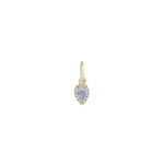Goldhive-Mini Moonstone Halo Charm-Necklaces-14k Yellow Gold, Moonstone, Diamond-Blue Ruby Jewellery-Vancouver Canada