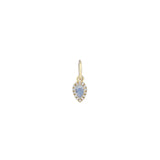 Goldhive-Mini Moonstone Halo Charm-Necklaces-14k Yellow Gold, Moonstone, Diamond-Blue Ruby Jewellery-Vancouver Canada