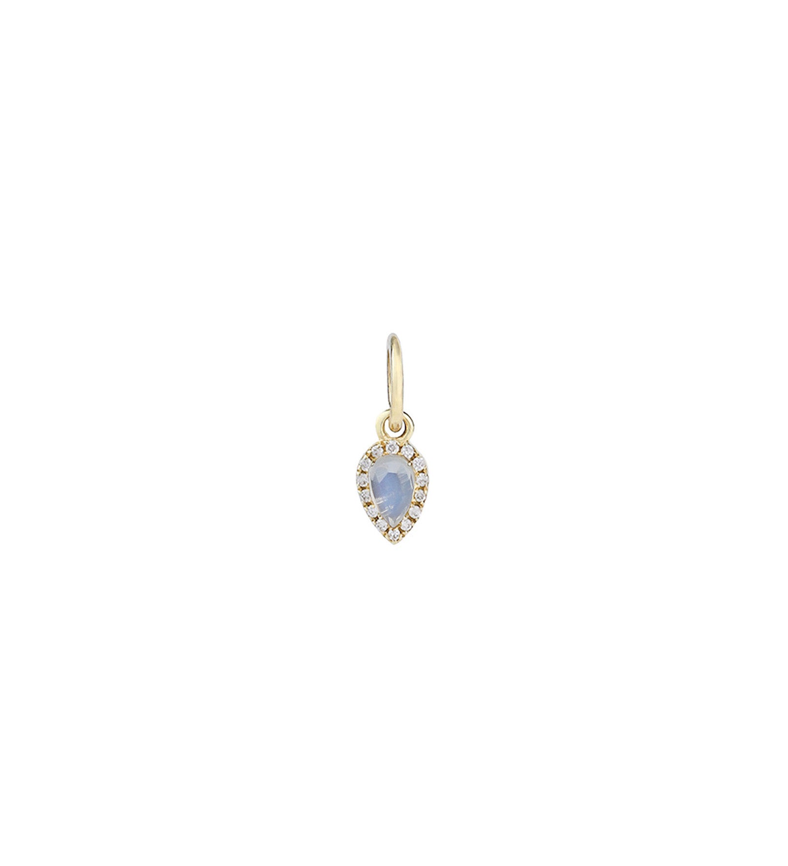 Goldhive-Mini Moonstone Halo Charm-Necklaces-14k Yellow Gold, Moonstone, Diamond-Blue Ruby Jewellery-Vancouver Canada