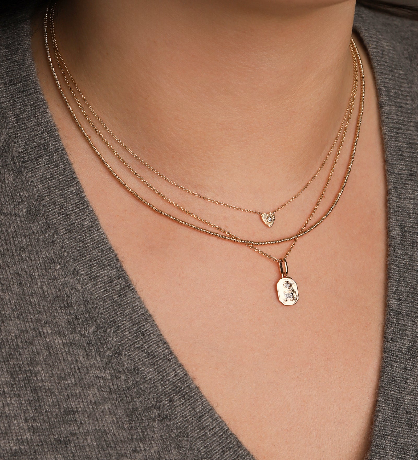 Goldhive-Diamond Cut Ball Chain Necklace-Necklaces-Blue Ruby Jewellery-Vancouver Canada