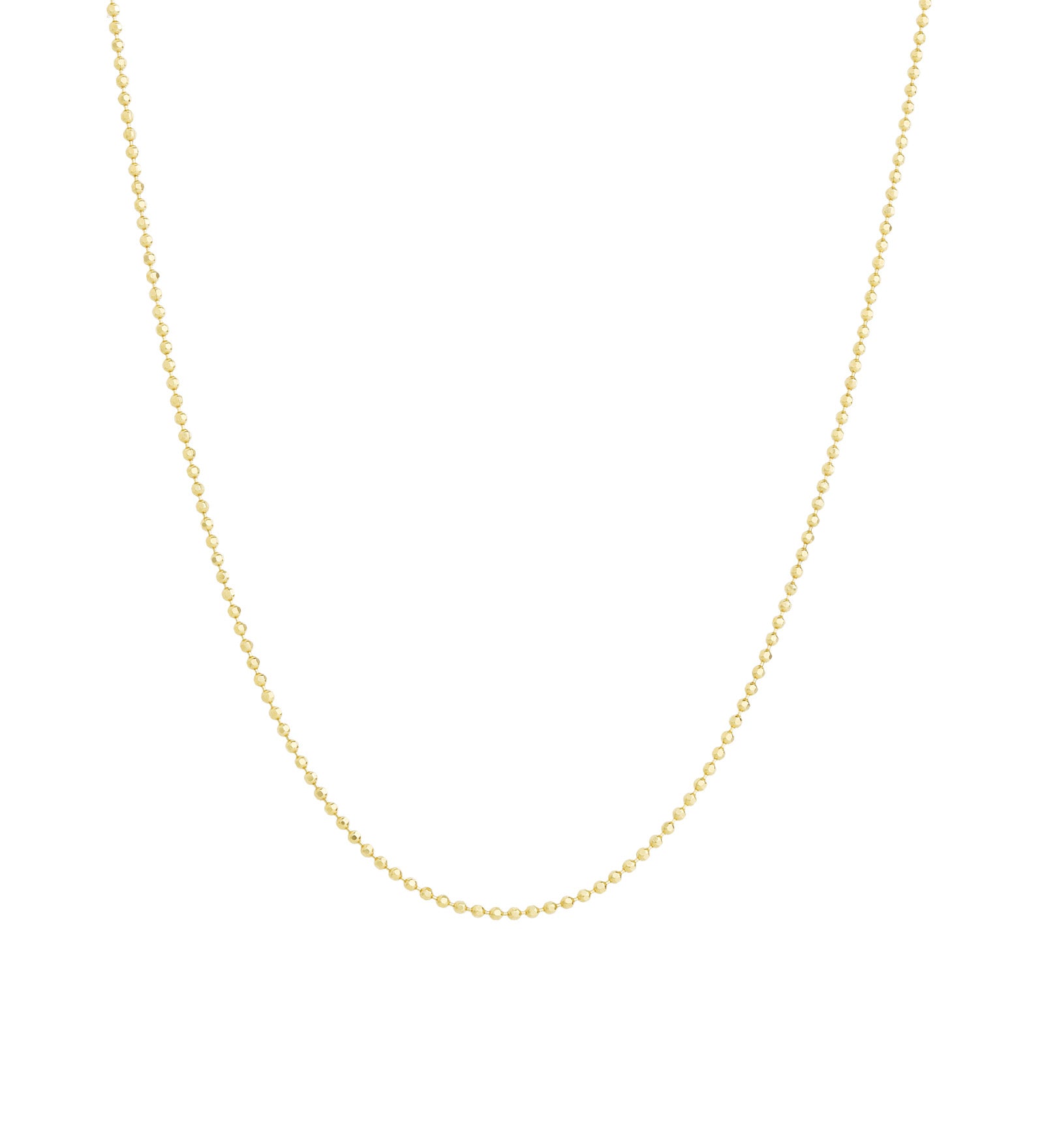 Goldhive-Diamond Cut Ball Chain Necklace-Necklaces-10k Yellow Gold-14"-Blue Ruby Jewellery-Vancouver Canada