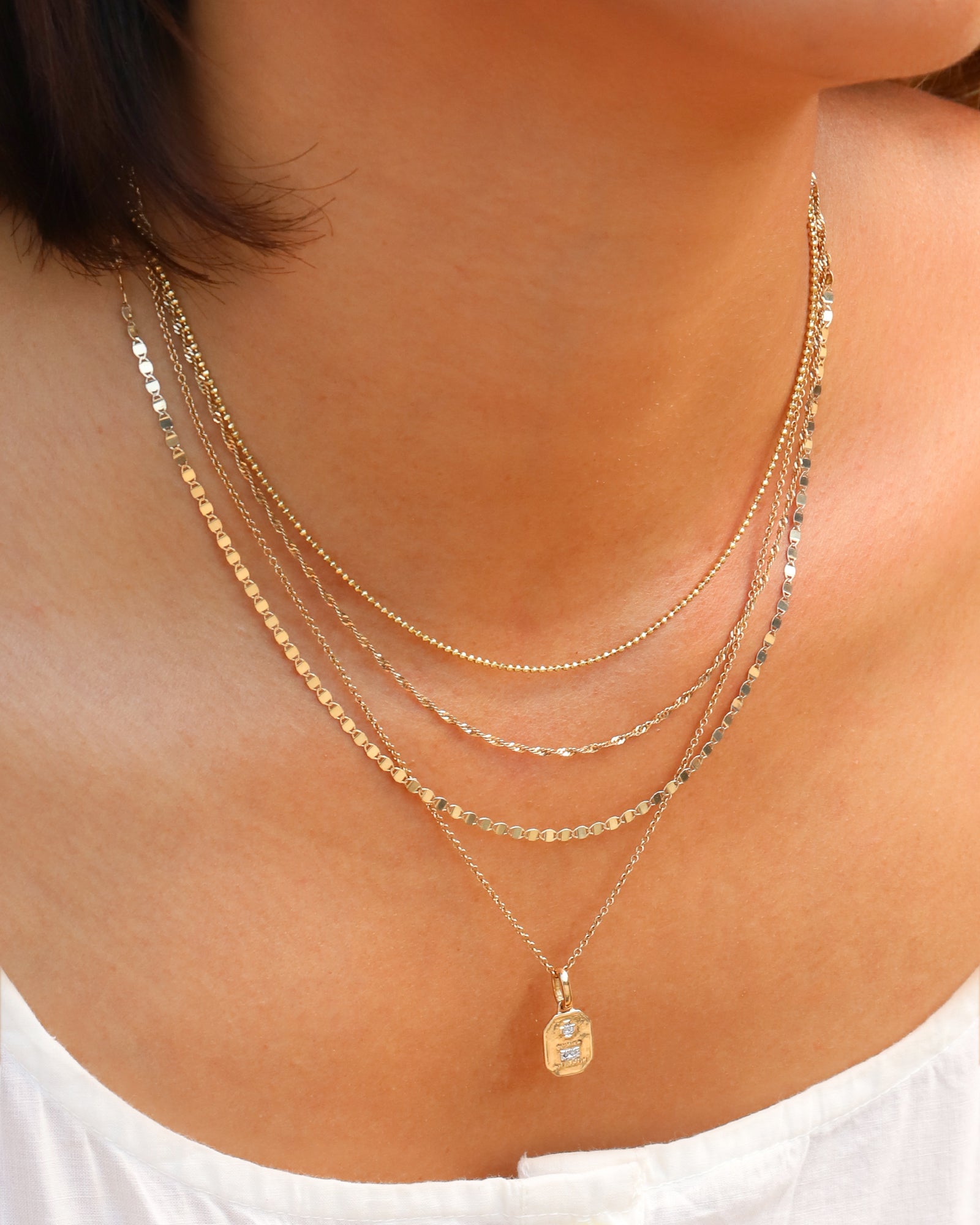Goldhive-Singapore Chain Necklace-Necklaces-Blue Ruby Jewellery-Vancouver Canada