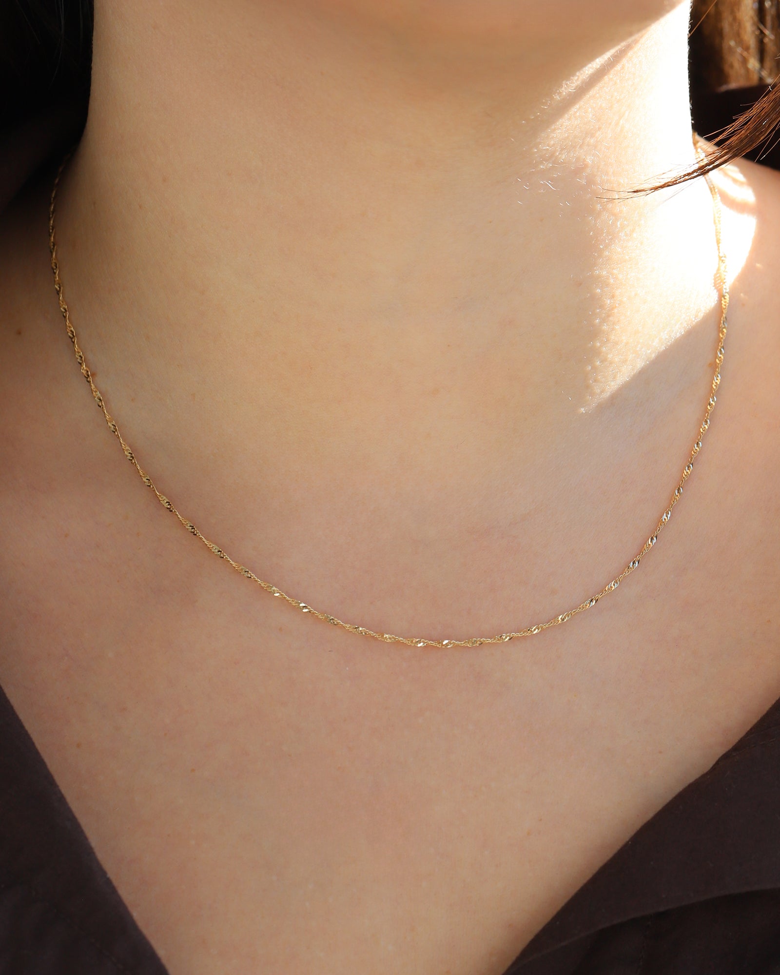 Goldhive-Singapore Chain Necklace-Necklaces-Blue Ruby Jewellery-Vancouver Canada