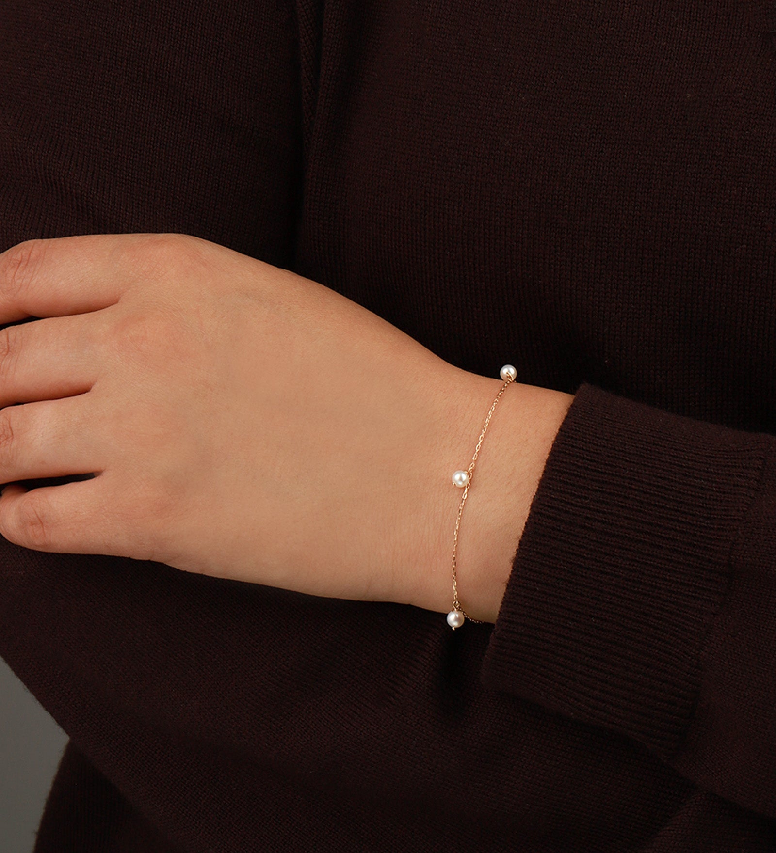 Goldhive-Pearl Drop Station Bracelet-Bracelets-Blue Ruby Jewellery-Vancouver Canada