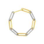 Goldhive-Diamond Paperclip Chain Bracelet-14k Yellow Gold, 14k White Gold, Diamond-Blue Ruby Jewellery-Vancouver Canada