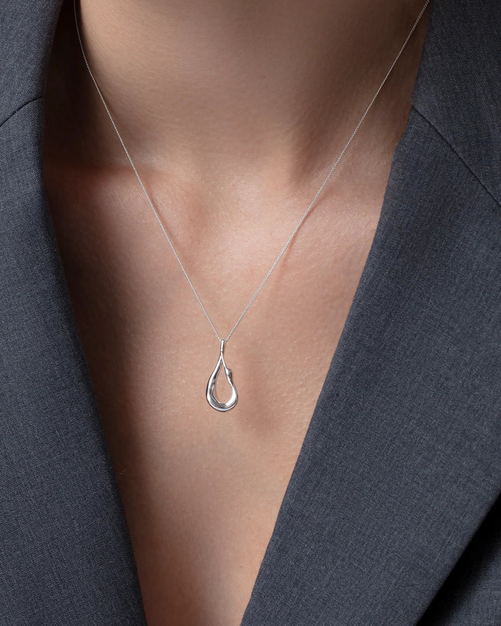 Jenny Bird-Mini Egret Pendant Necklace-Necklaces-Blue Ruby Jewellery-Vancouver Canada