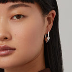 Jenny Bird-Padlock Heart Huggie Earrings-Earrings-Blue Ruby Jewellery-Vancouver Canada