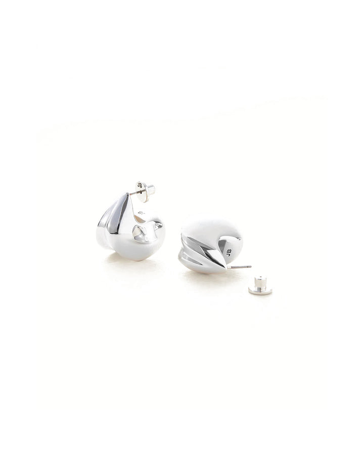 Jenny Bird-Nouveaux Puff Earrings-Earrings-Silver Plated-Blue Ruby Jewellery-Vancouver Canada