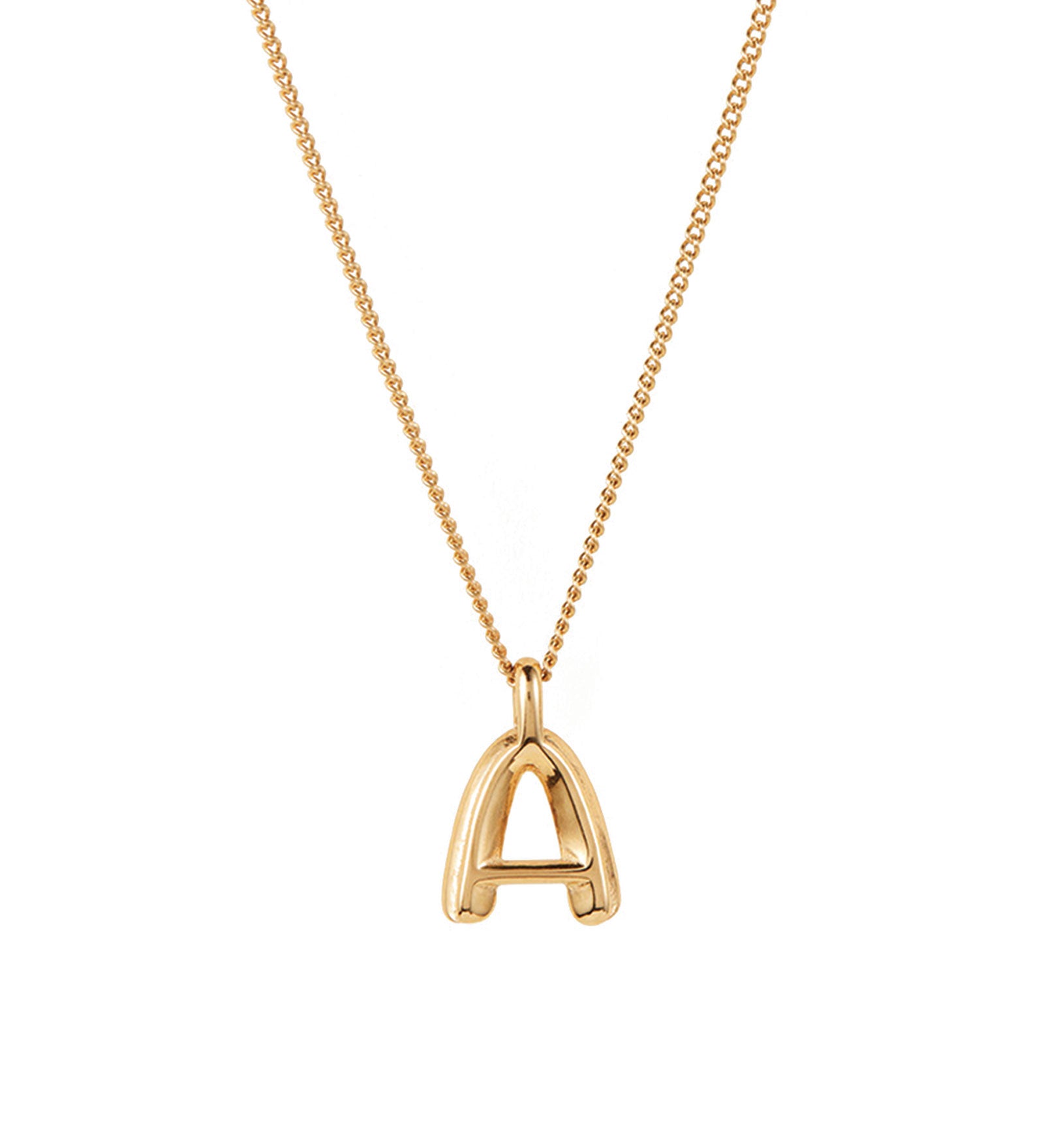 Jenny Bird-Monogram Necklace-Necklaces-14k Gold Plated-A-Blue Ruby Jewellery-Vancouver Canada