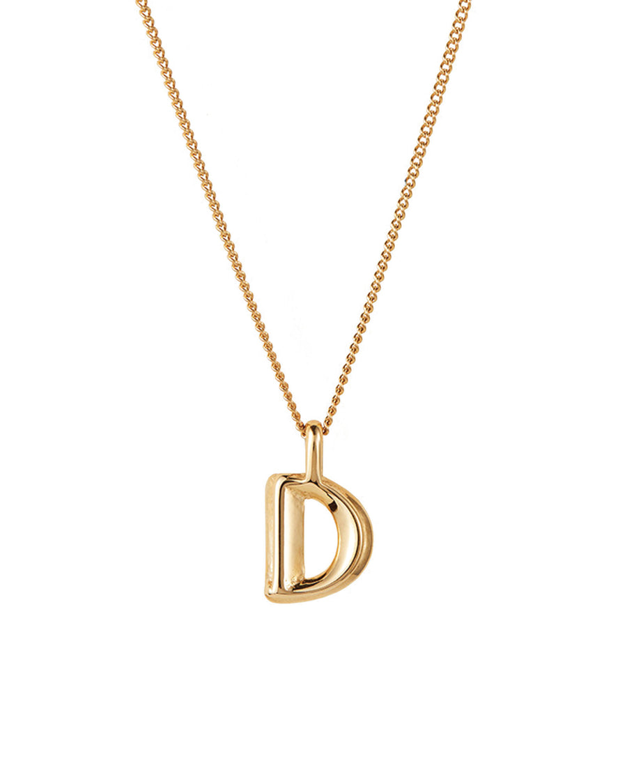 Jenny Bird-Monogram Necklace-Necklaces-14k Gold Plated-D-Blue Ruby Jewellery-Vancouver Canada
