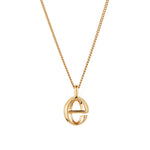 Jenny Bird-Monogram Necklace-Necklaces-14k Gold Plated-E-Blue Ruby Jewellery-Vancouver Canada