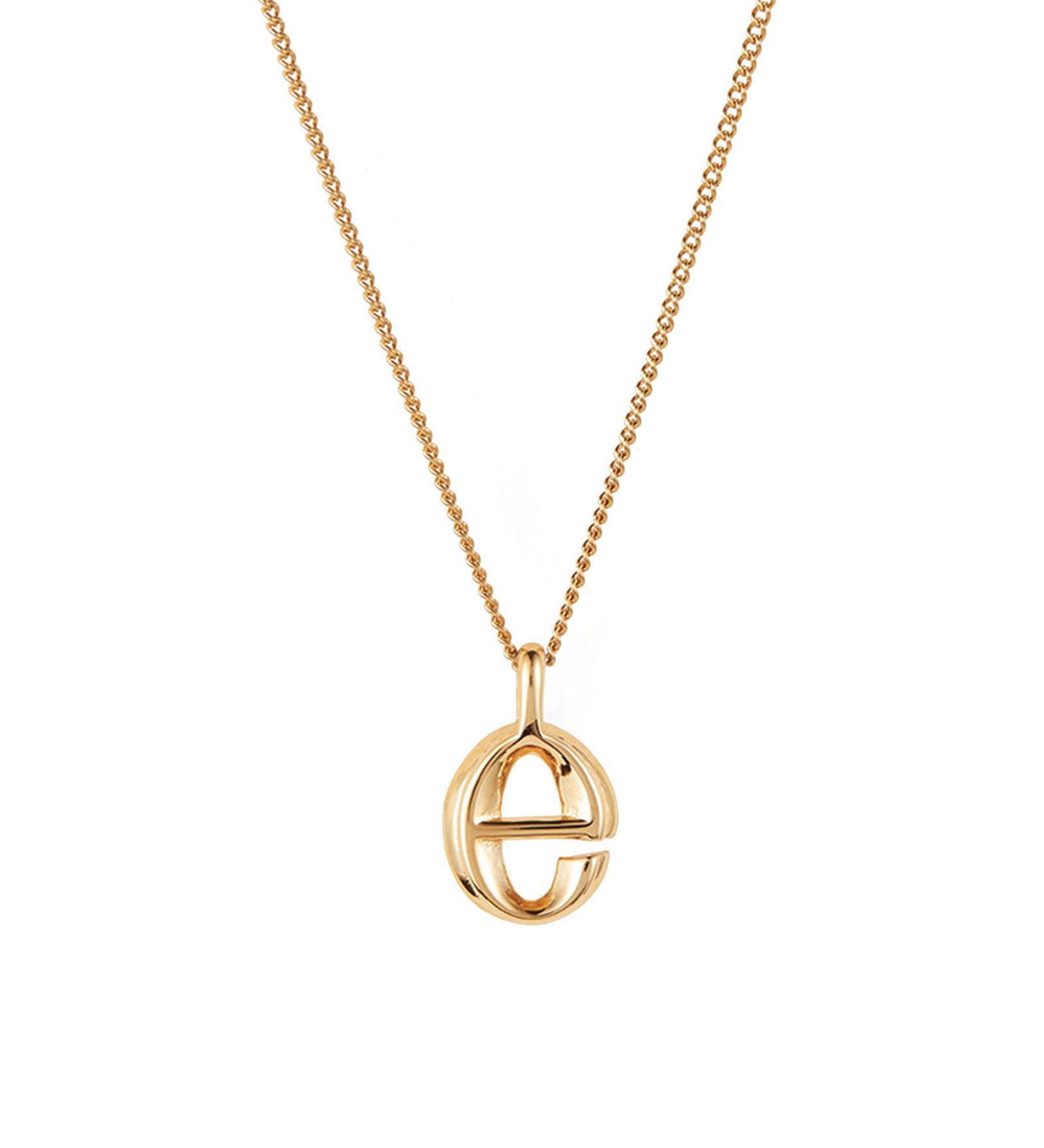 Jenny Bird-Monogram Necklace-Necklaces-14k Gold Plated-E-Blue Ruby Jewellery-Vancouver Canada