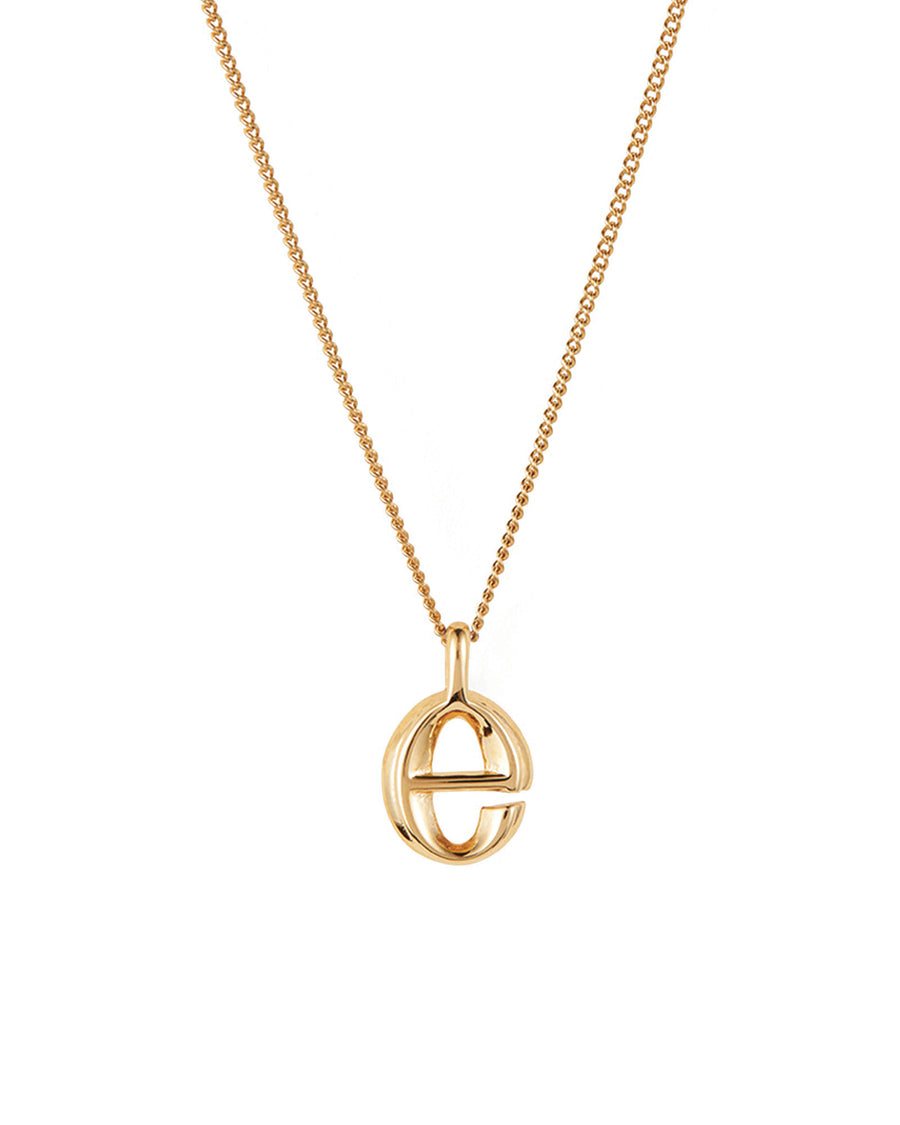 Jenny Bird-Monogram Necklace-Necklaces-14k Gold Plated-E-Blue Ruby Jewellery-Vancouver Canada