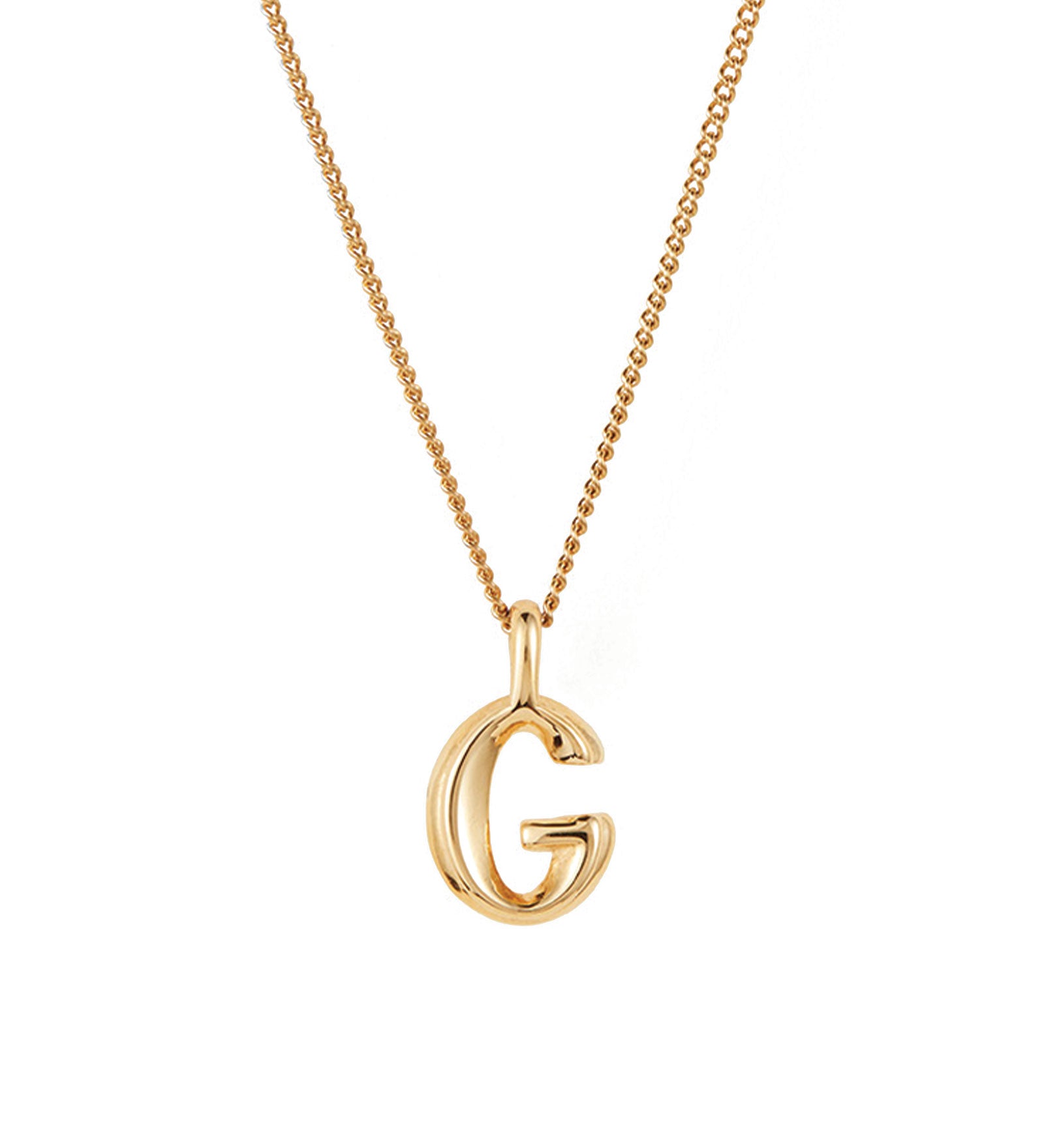 Jenny Bird-Monogram Necklace-Necklaces-14k Gold Plated-G-Blue Ruby Jewellery-Vancouver Canada