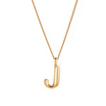 Jenny Bird-Monogram Necklace-Necklaces-14k Gold Plated-J-Blue Ruby Jewellery-Vancouver Canada