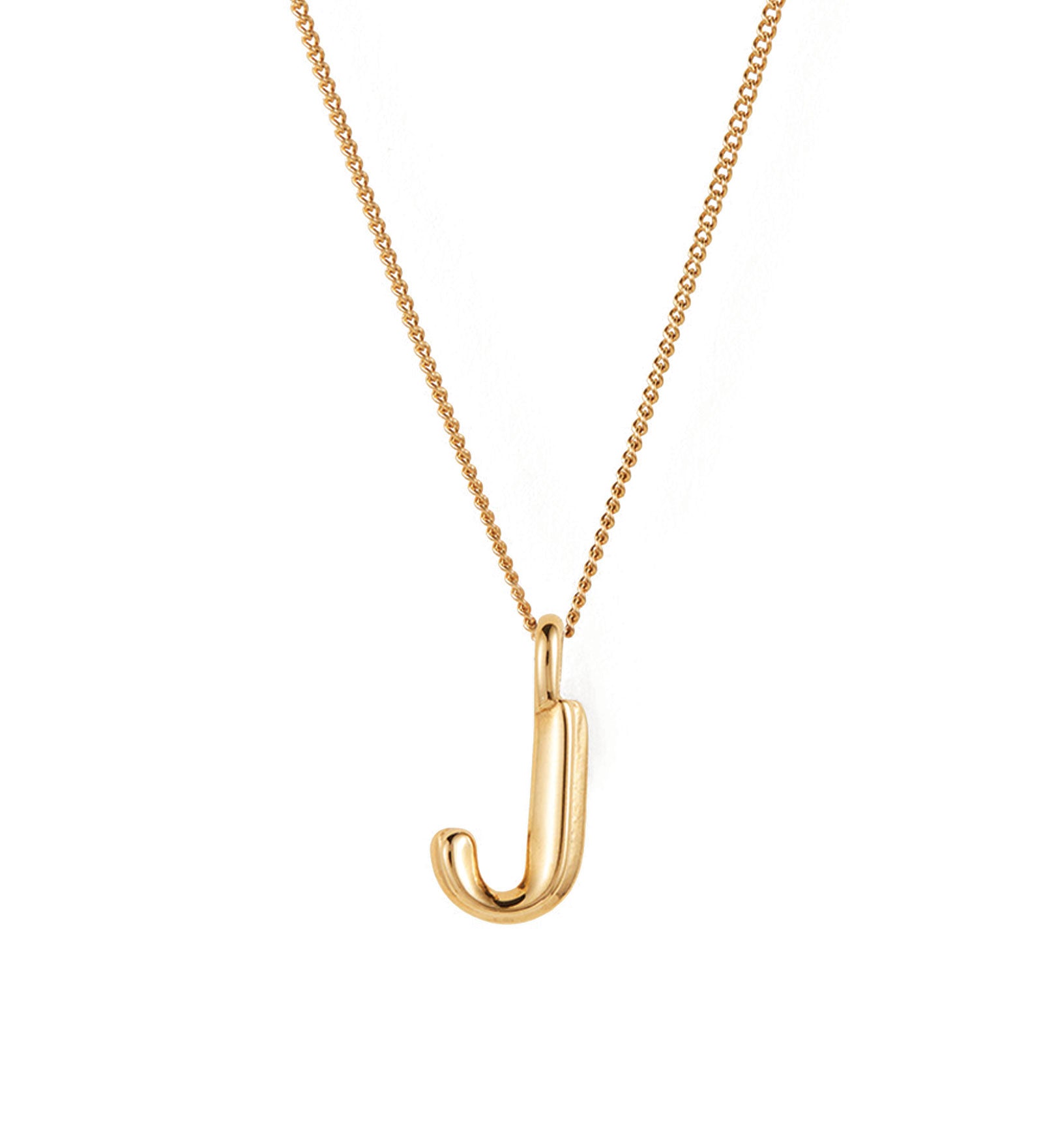 Jenny Bird-Monogram Necklace-Necklaces-14k Gold Plated-J-Blue Ruby Jewellery-Vancouver Canada