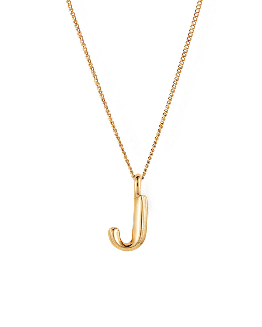 Jenny Bird-Monogram Necklace-Necklaces-14k Gold Plated-J-Blue Ruby Jewellery-Vancouver Canada