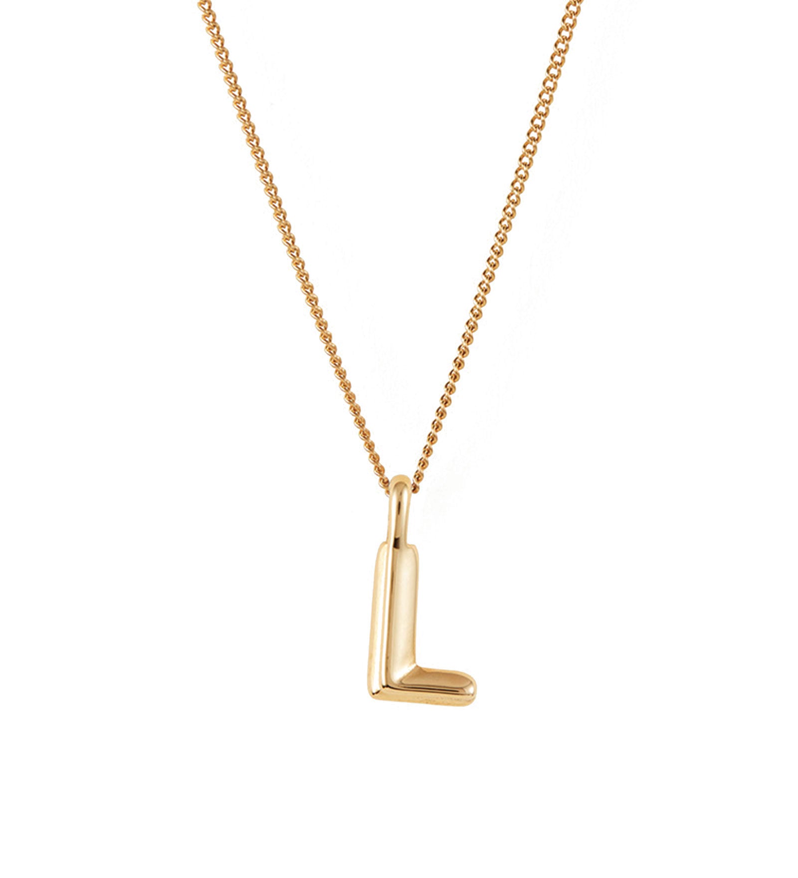 Jenny Bird-Monogram Necklace-Necklaces-14k Gold Plated-L-Blue Ruby Jewellery-Vancouver Canada