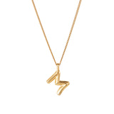 Jenny Bird-Monogram Necklace-Necklaces-Gold Plated-M-Blue Ruby Jewellery-Vancouver Canada