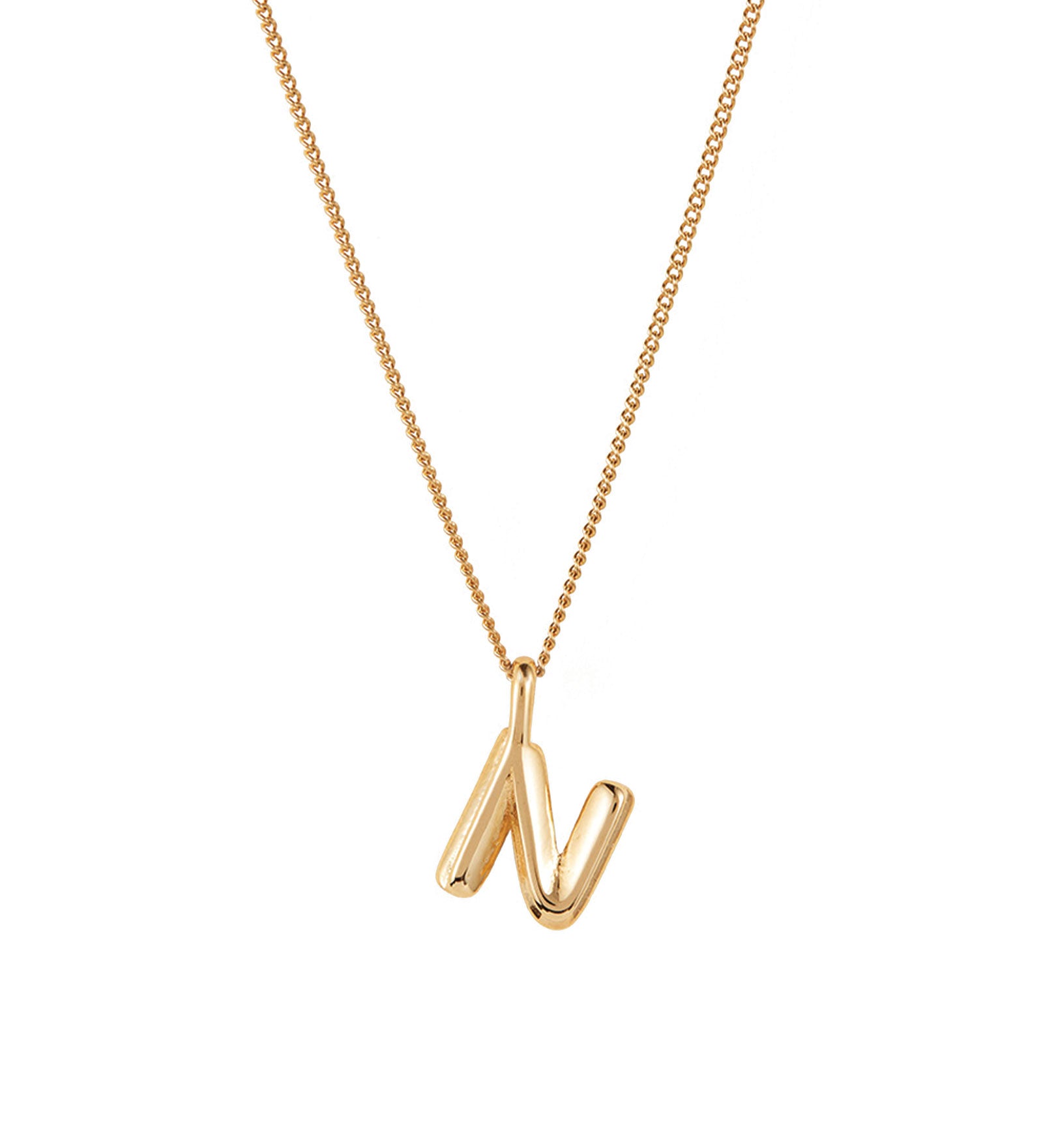 Jenny Bird-Monogram Necklace-Necklaces-14k Gold Plated-N-Blue Ruby Jewellery-Vancouver Canada