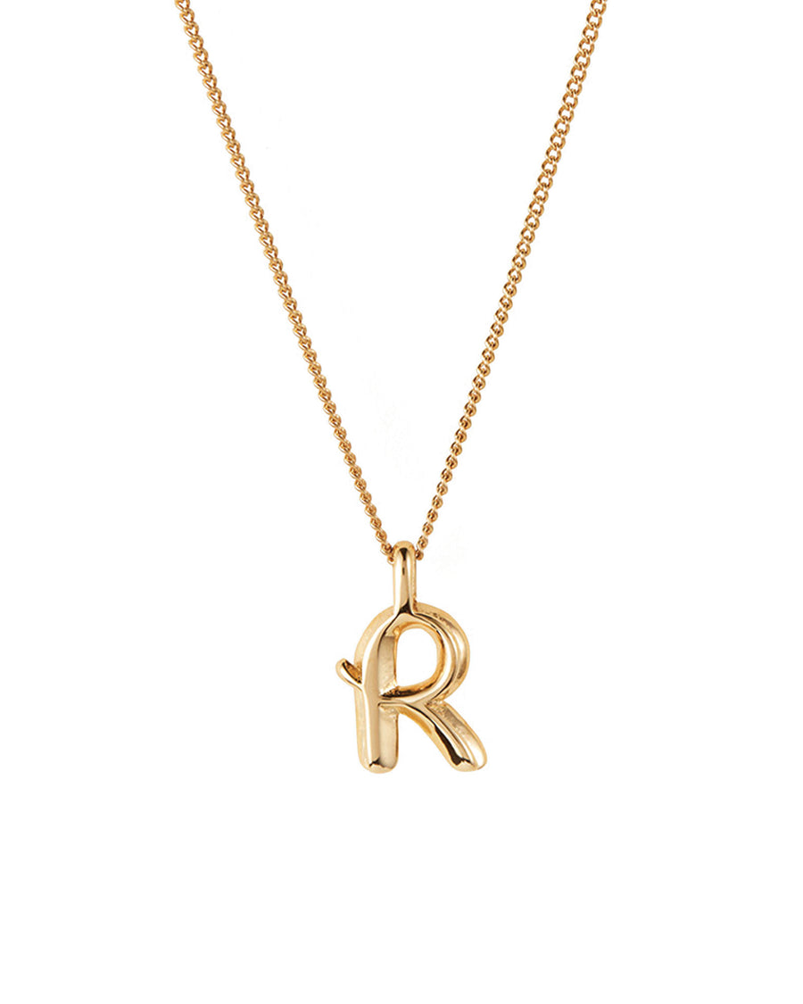 Jenny Bird-Monogram Necklace-Necklaces-14k Gold Plated-R-Blue Ruby Jewellery-Vancouver Canada