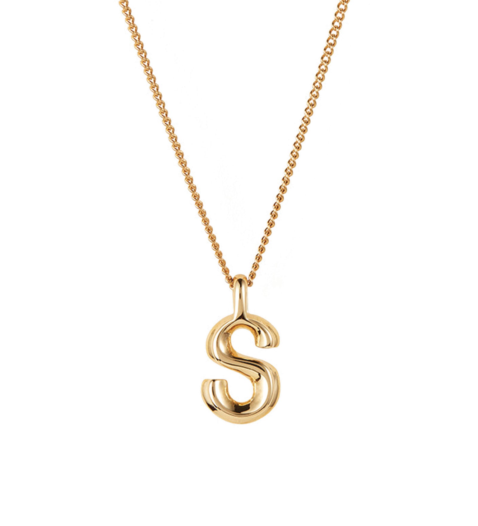 Jenny Bird-Monogram Necklace-Necklaces-14k Gold Plated-S-Blue Ruby Jewellery-Vancouver Canada