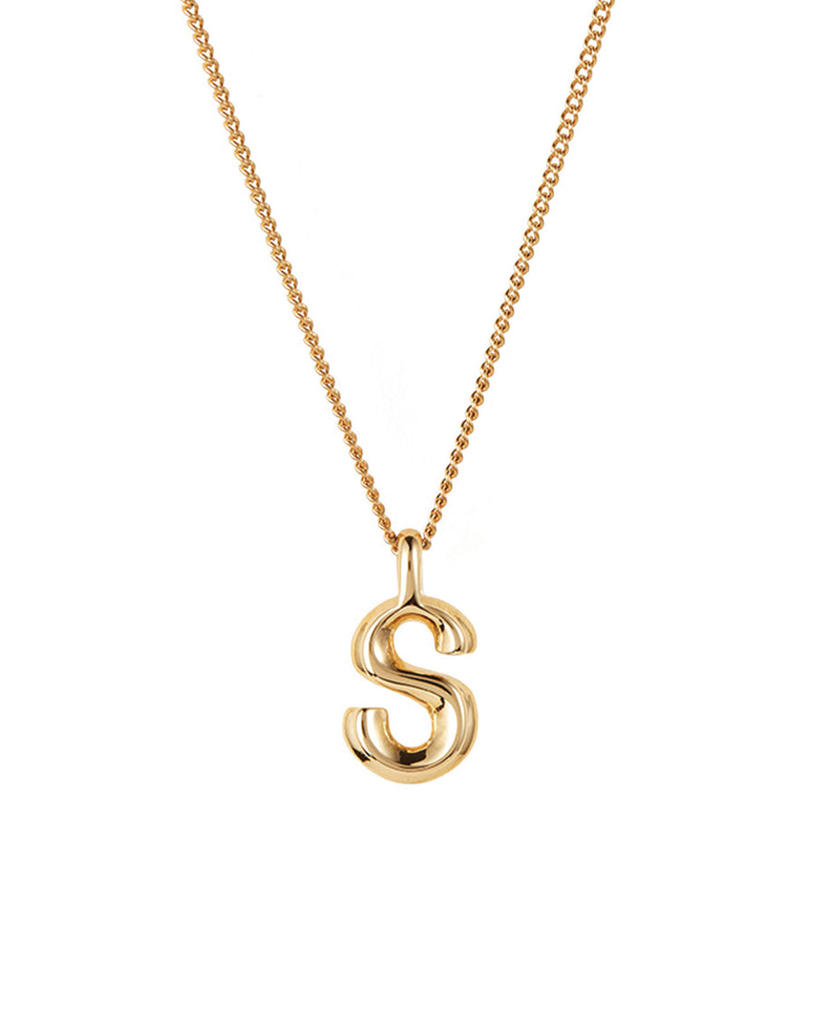 Jenny Bird-Monogram Necklace-Necklaces-14k Gold Plated-S-Blue Ruby Jewellery-Vancouver Canada