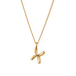 Jenny Bird-Monogram Necklace-Necklaces-14k Gold Plated-X-Blue Ruby Jewellery-Vancouver Canada