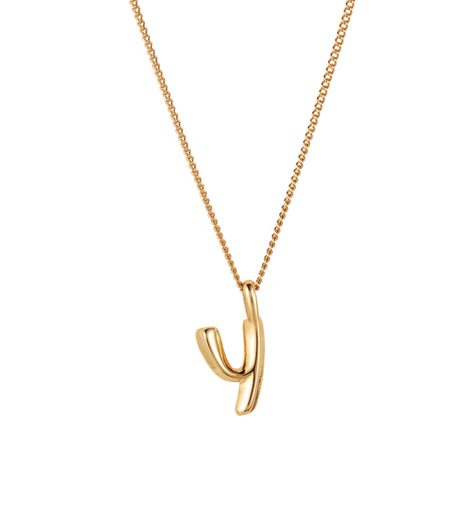 Jenny Bird-Monogram Necklace-Necklaces-14k Gold Plated-Y-Blue Ruby Jewellery-Vancouver Canada