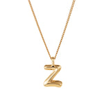 Jenny Bird-Monogram Necklace-Necklaces-14k Gold Plated-Z-Blue Ruby Jewellery-Vancouver Canada