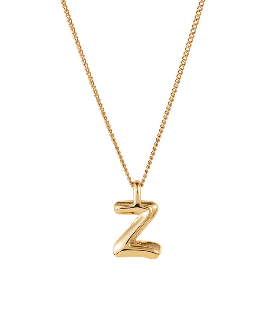 Jenny Bird-Monogram Necklace-Necklaces-14k Gold Plated-Z-Blue Ruby Jewellery-Vancouver Canada