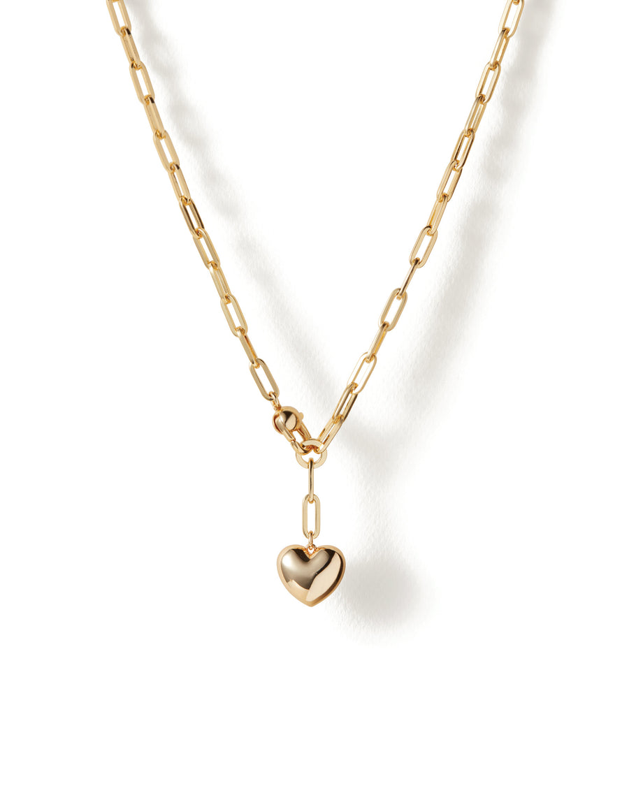 Puffy Heart Chain 14k Gold Plated