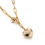 Puffy Heart Chain 14k Gold Plated