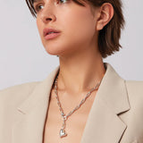 Jenny Bird-Puffy Heart Chain-Necklaces-Blue Ruby Jewellery-Vancouver Canada