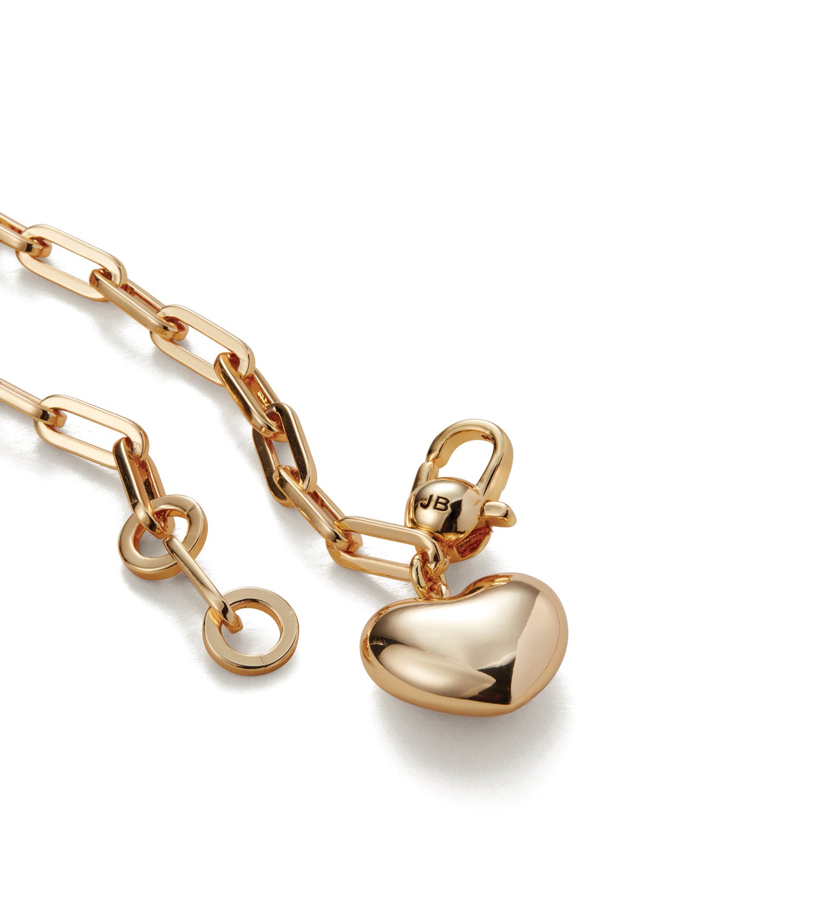 Puffy Heart Bracelet 14k Gold Plated