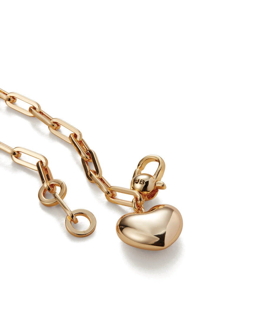 Puffy Heart Bracelet 14k Gold Plated