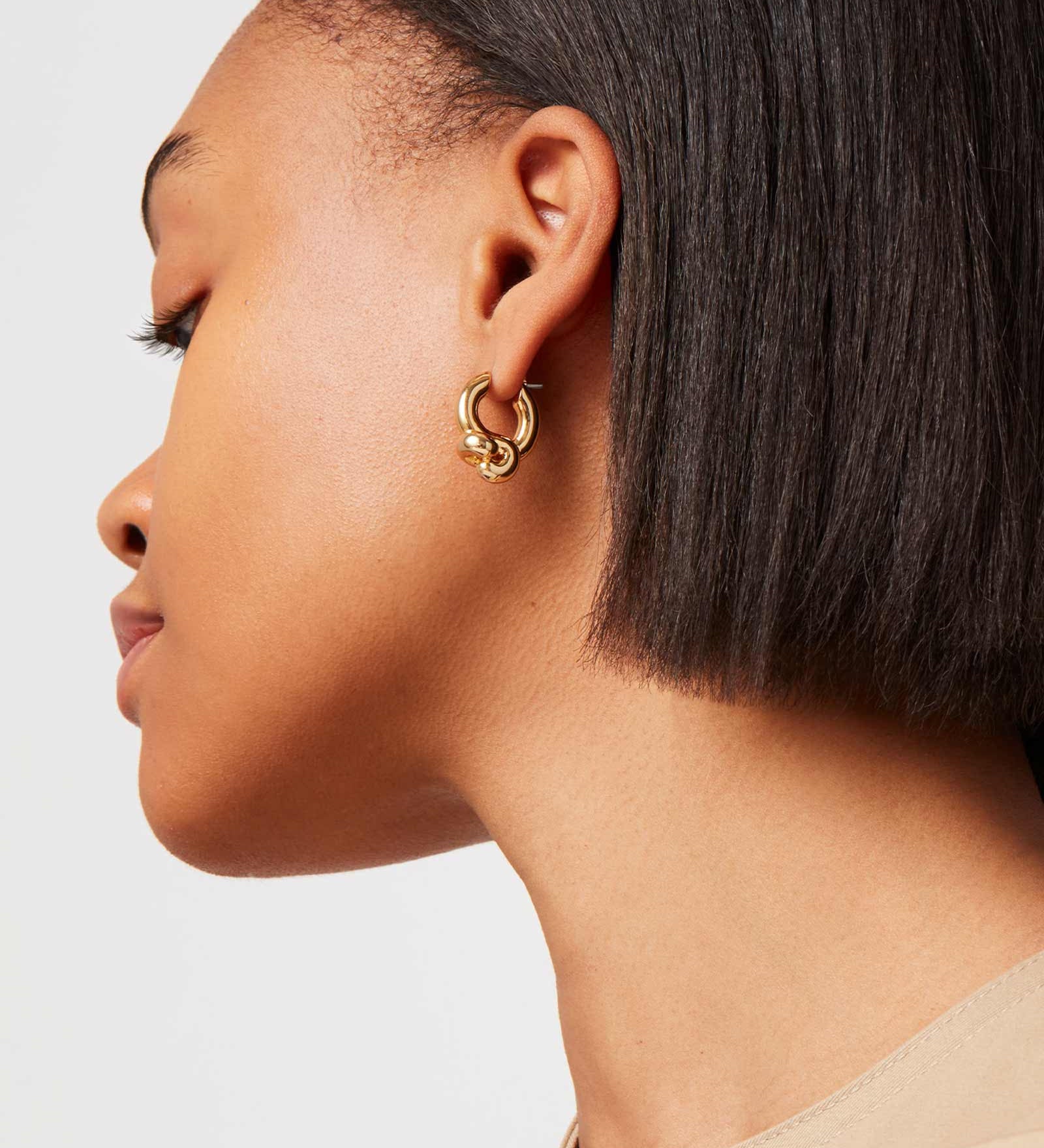 Jenny Bird-Maeve Hoop Earrings - Small-Earrings-14k Gold Plated, White Pearl-Blue Ruby Jewellery-Vancouver Canada