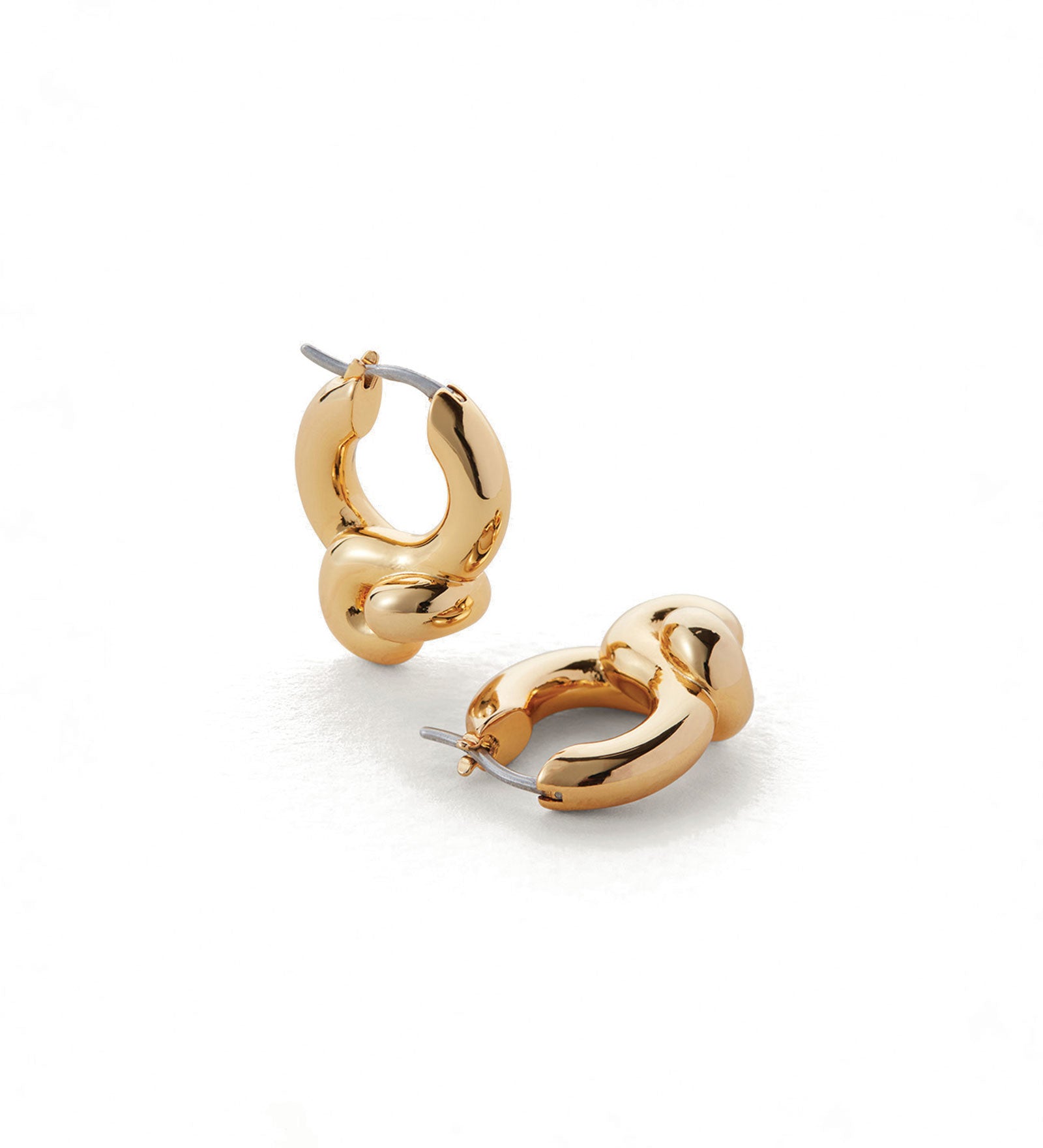 Jenny Bird-Maeve Hoop Earrings - Small-Earrings-14k Gold Plated, White Pearl-Blue Ruby Jewellery-Vancouver Canada