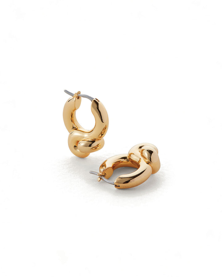 Jenny Bird-Maeve Hoop Earrings - Small-Earrings-14k Gold Plated, White Pearl-Blue Ruby Jewellery-Vancouver Canada