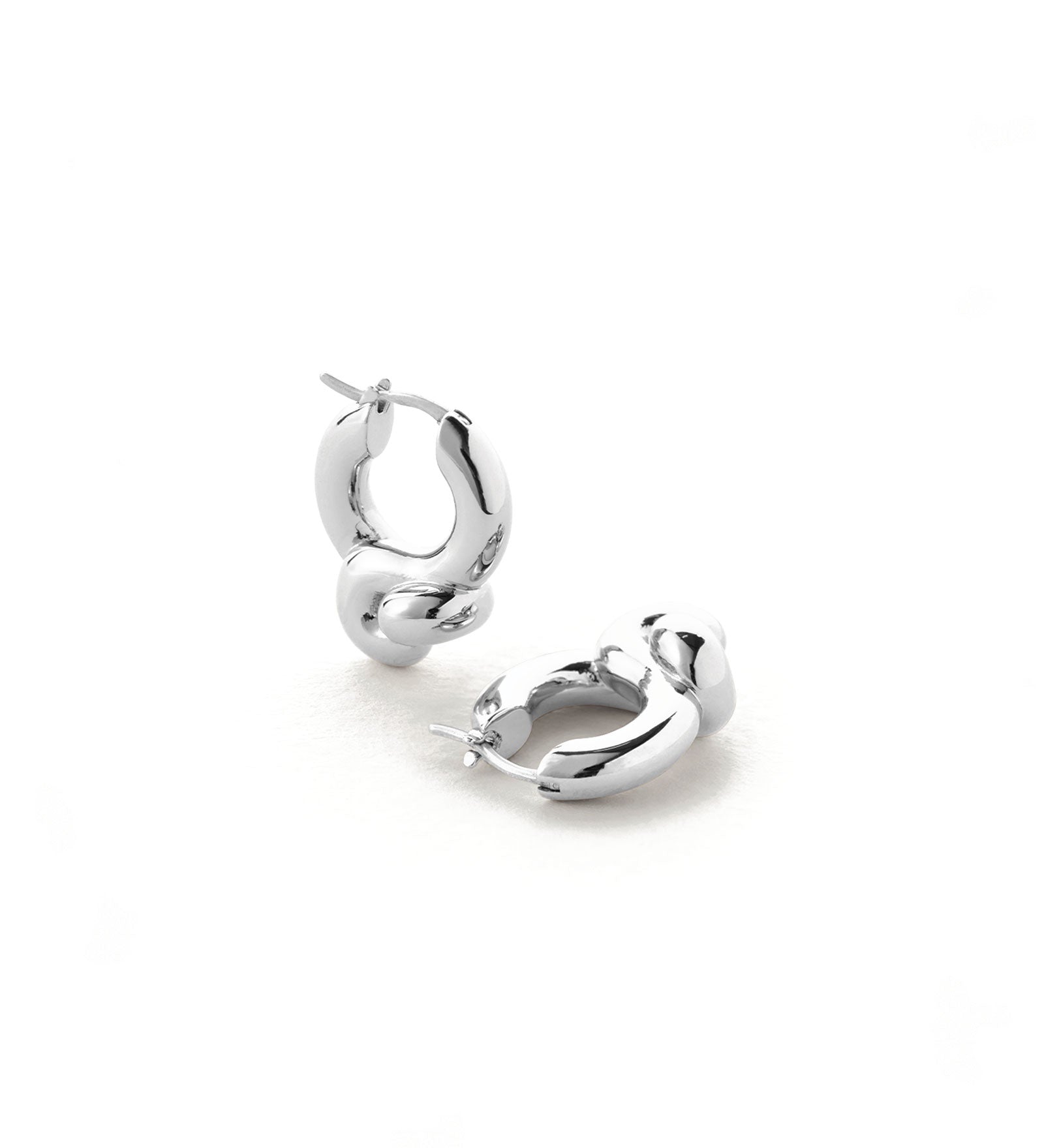 Jenny Bird-Maeve Hoop Earrings - Small-Earrings-Silver Plated, White Pearl-Blue Ruby Jewellery-Vancouver Canada