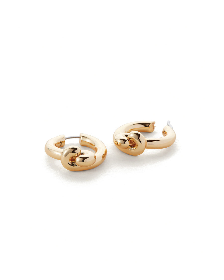 Jenny Bird-Maeve Hoop Earrings-Earrings-14k Gold Plated, White Pearl-Blue Ruby Jewellery-Vancouver Canada