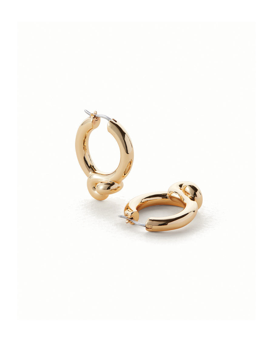 Jenny Bird-Maeve Hoop Earrings-Earrings-14k Gold Plated, White Pearl-Blue Ruby Jewellery-Vancouver Canada