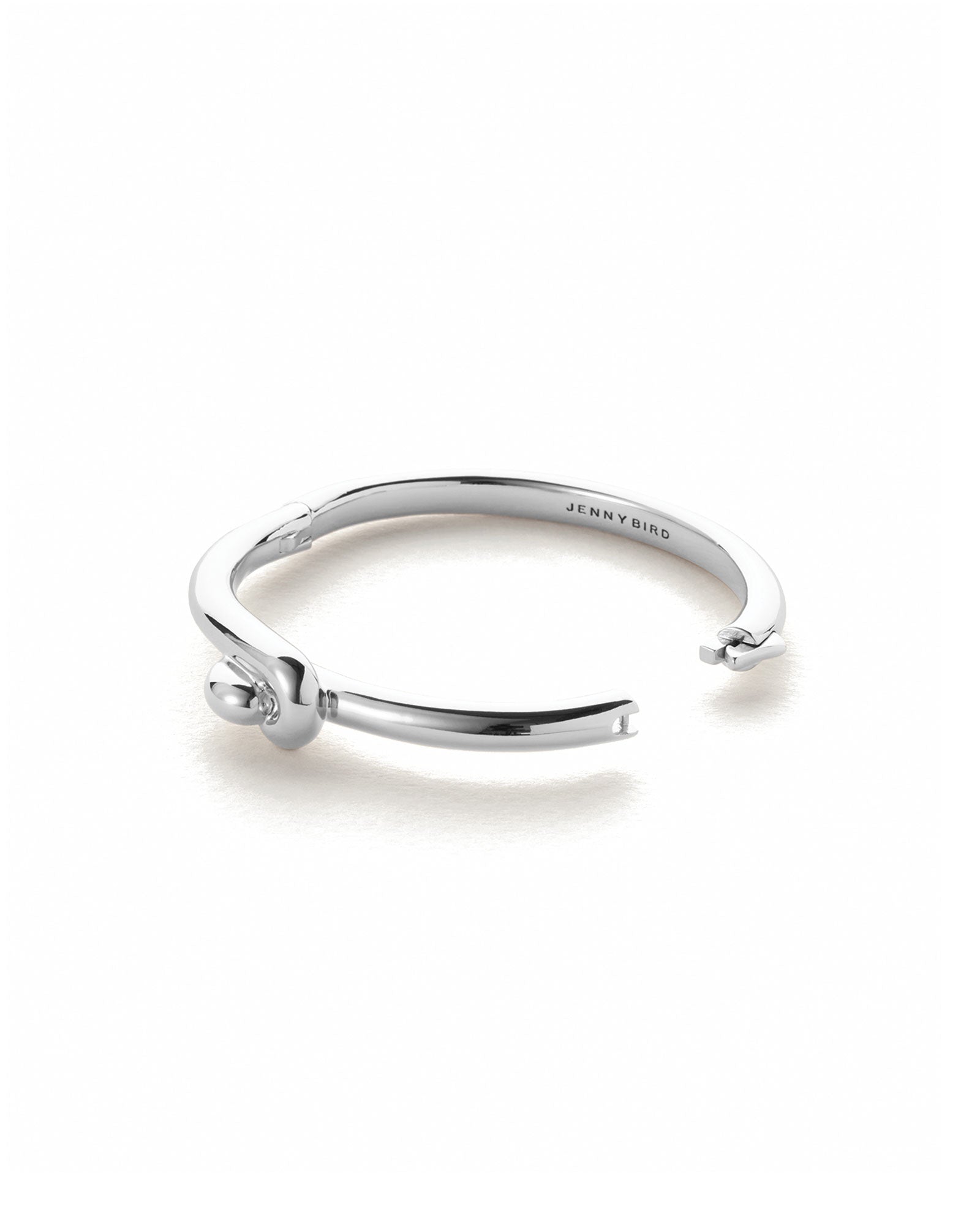 Jenny Bird-Maeve Bangle-Bracelets-Silver Plated, White Pearl-Blue Ruby Jewellery-Vancouver Canada