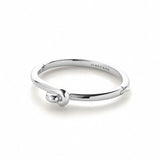 Jenny Bird-Maeve Bangle-Bracelets-Silver Plated, White Pearl-Blue Ruby Jewellery-Vancouver Canada