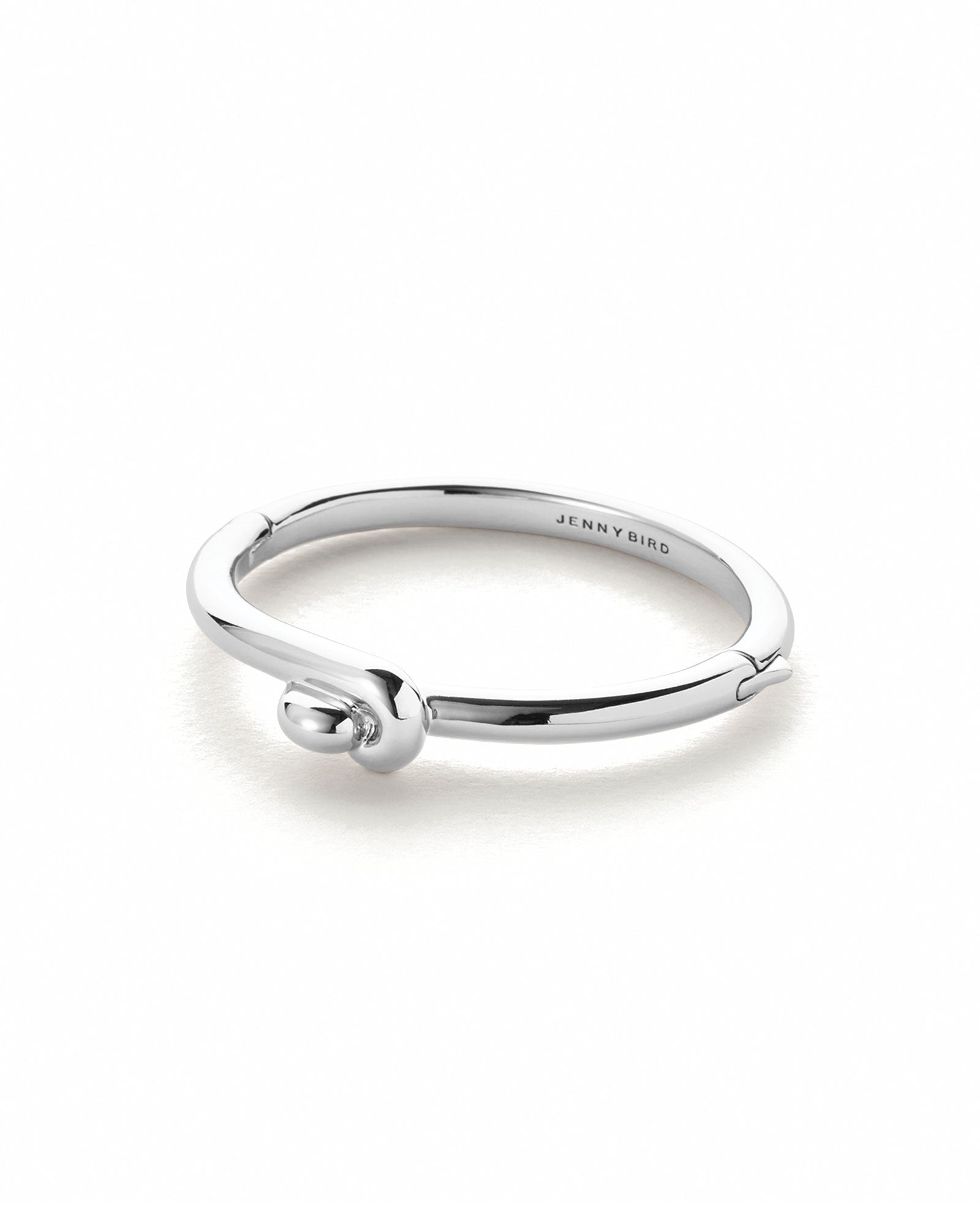 Jenny Bird-Maeve Bangle-Bracelets-Silver Plated, White Pearl-Blue Ruby Jewellery-Vancouver Canada